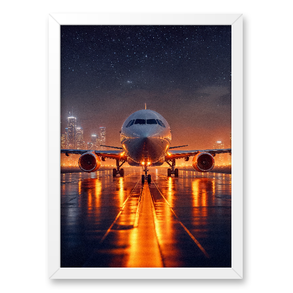 Quadro avião a noite