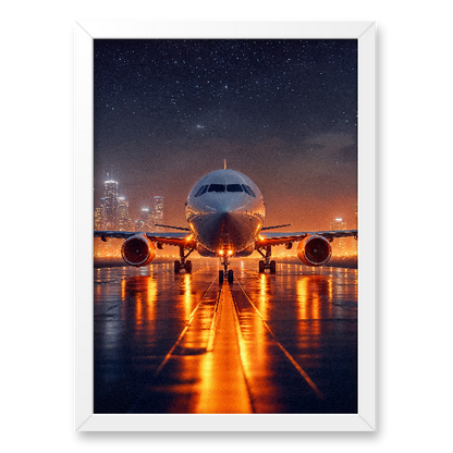 Quadro avião a noite