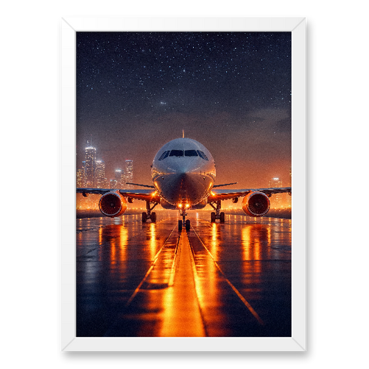 Quadro avião a noite