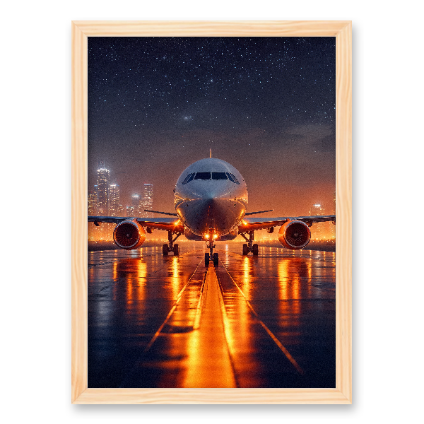 Quadro avião a noite
