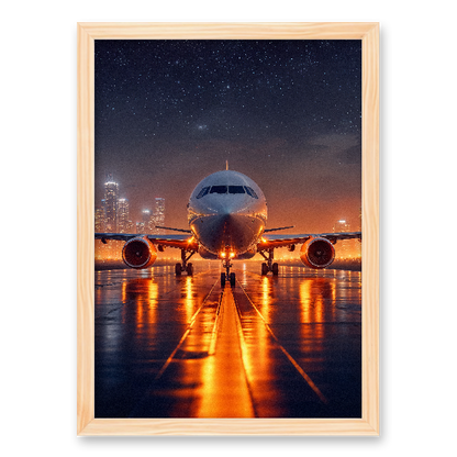 Quadro avião a noite