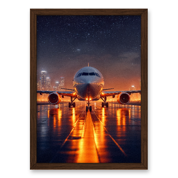 Quadro avião a noite