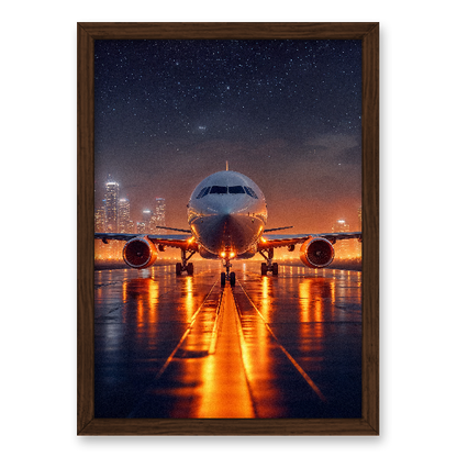 Quadro avião a noite