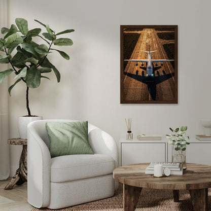 Quadro avião na pista