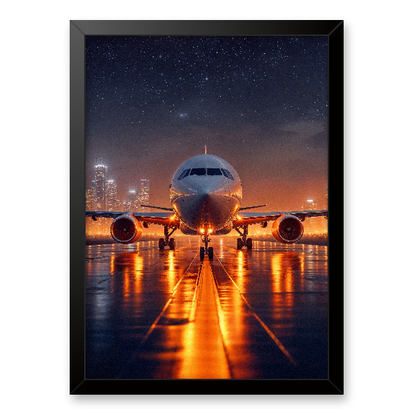 Quadro avião a noite
