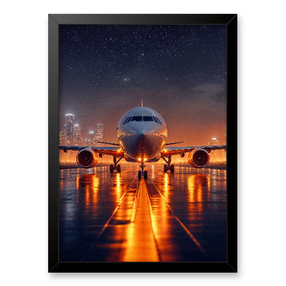 Quadro avião a noite