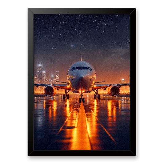 Quadro avião a noite