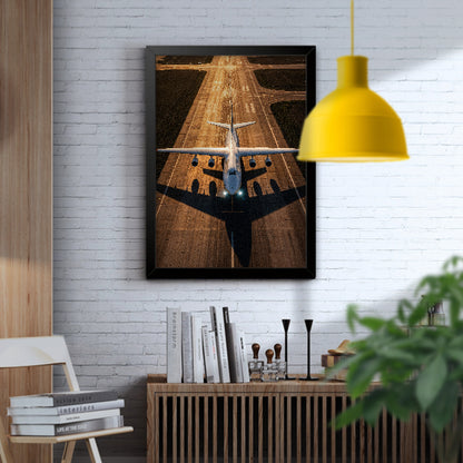 Quadro avião na pista