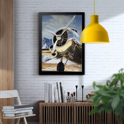 Quadro avião vintage clássico