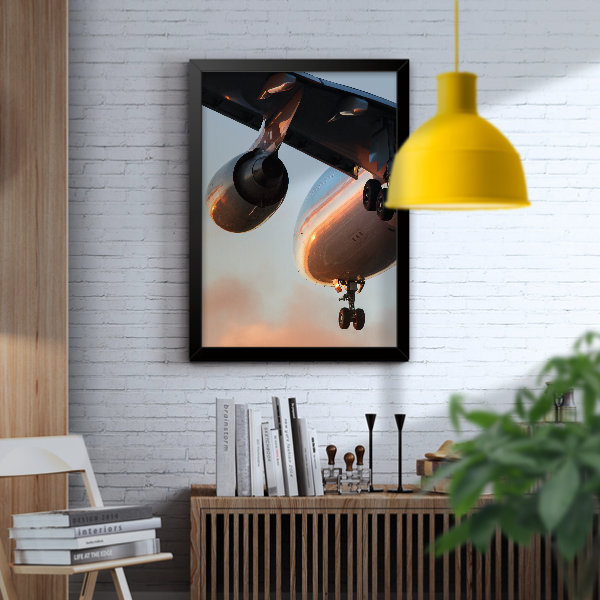 Quadro avião voando