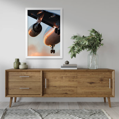 Quadro avião voando