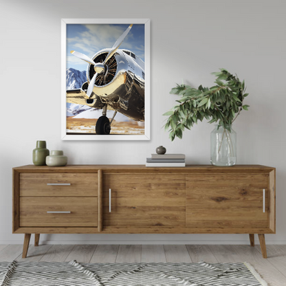 Quadro avião vintage clássico