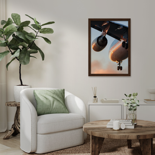 Quadro avião voando